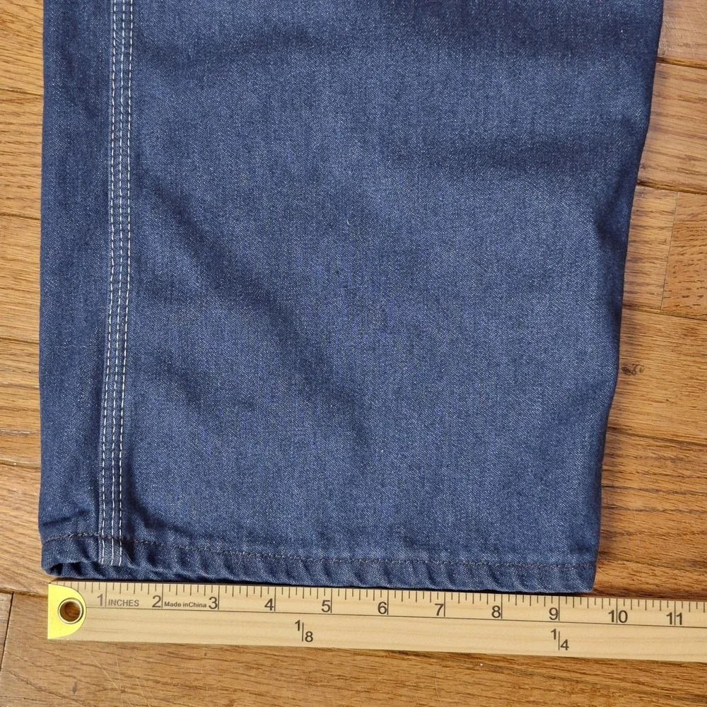 Vintage Sears Denim Overalls Mens 40x30 Blue Workwear Union Made Grunge USA